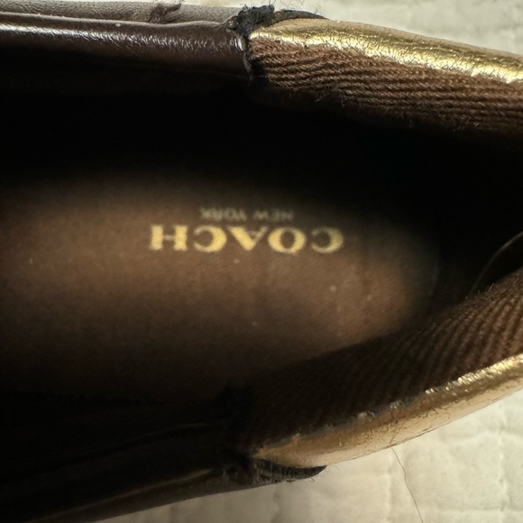 Coach sneakers metallic gold detailing in size 7 - Picture 4 of 9